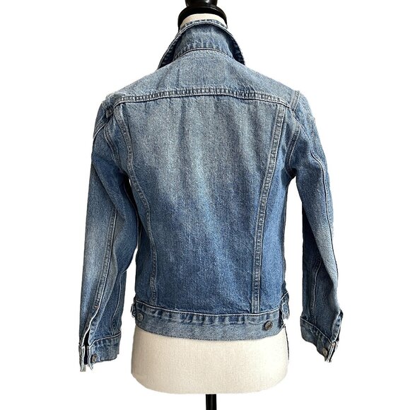 LUCKY BRAND Denim Jean Jacket Tomboy Trucker Size XS/TP Cotton - Picture 2 of 8